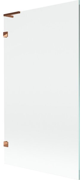 Mexen, Paravan de baie Mexen Lunar L cu 1 aripă 100 x 150 cm, transparent, auriu roz - 897L-100-000-60-00