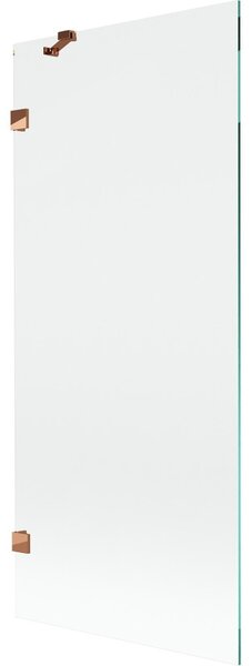 Mexen, Paravan de baie Mexen Lunar cu 1 aripă 80 x 150 cm, transparent, auriu roz - 897-080-000-60-00