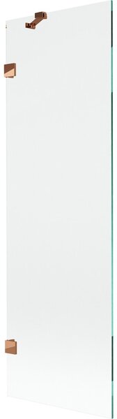 Mexen, Paravan de baie Mexen Lunar cu 1 aripă 60 x 150 cm, transparent, auriu roz - 897-060-000-60-00