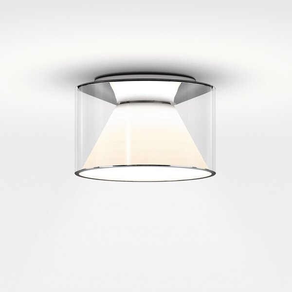 Serien Lighting serien.lighting Drum M plafon, Triac, 927, scurt, reglabil, Transparent, Camera de zi / sufragerie, Sticlă, Design