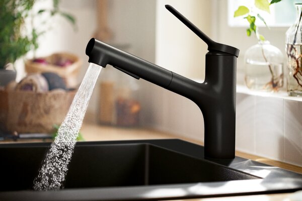 Hansgrohe Zesis M33 baterie bucătărie pe picior negru 74820670