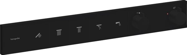 Hansgrohe RainSelect baterie cadă-duș ascuns cu termostat negru 15384670