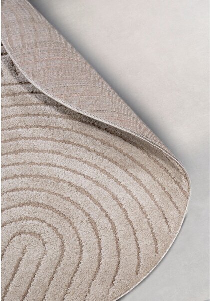 Covor bej rotund ø 160 cm Panglao New York Taupe – Elle Decoration