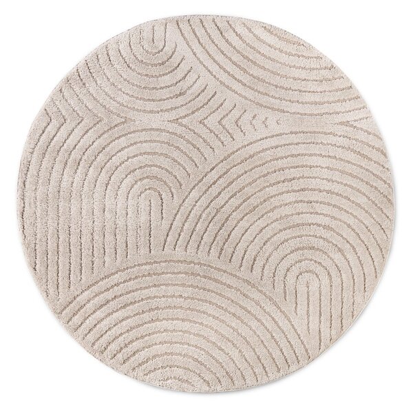 Covor bej rotund ø 160 cm Panglao New York Taupe – Elle Decoration