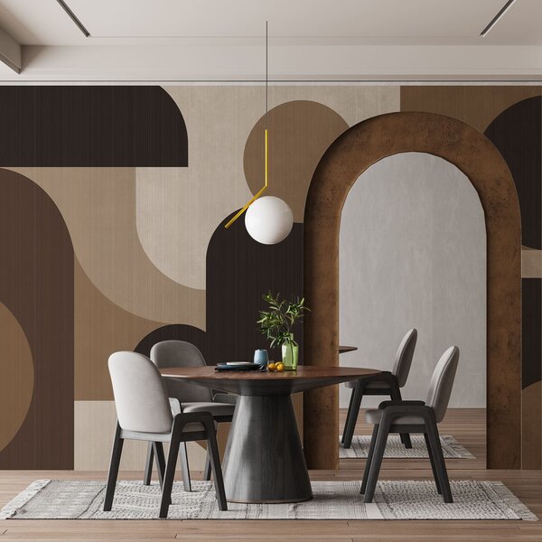 Tapet Arcuri geometrice, Imagini de fundal unice, w05653 : Uwalls.ro
