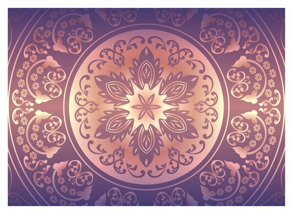 Tablou - Mandala pe gradient violet (70x50 cm)