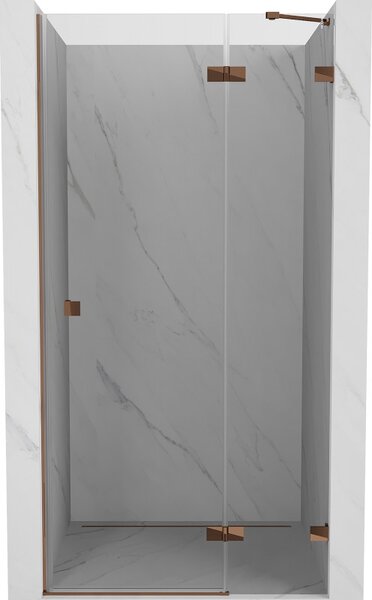 Mexen Lunar, ușă de duș cu balamale pe dreapta 70 cm, sticlă transparentă de 8 mm, profil auriu-roz, 834-070-000-60-00-P
