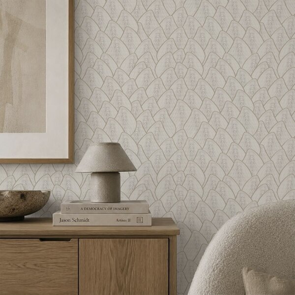 Tapet Model abstract cu dealuri în nuanțe naturale, Tapet modern, a01129 : Uwalls.ro