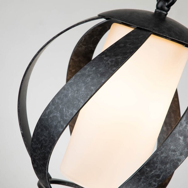 Quintiesse Blacksmith lampă suspendată negru/alb 1s. Ø25.4, reglabil, Negru, Hol, Metal