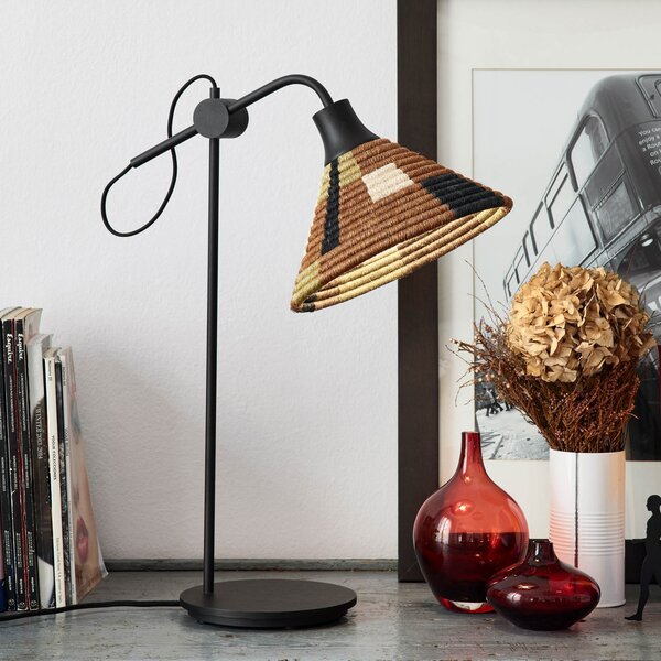 Forestier Parrot lampă de masă, maro, Negru, Camera de zi / sufragerie, Metal, Design, Ecran de masă în poziție verticală