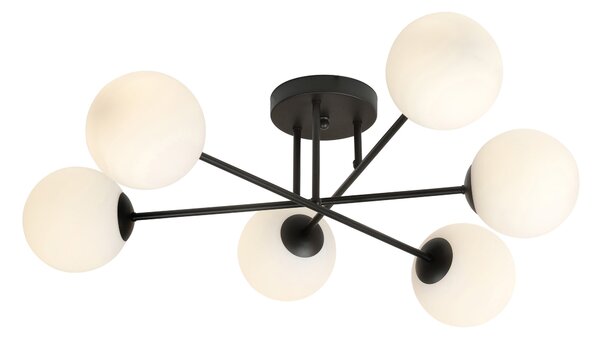Emibig Roma lampă de tavan 6x10 W negru 1232/6