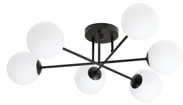 Emibig Roma lampă de tavan 6x10 W negru 1232/6