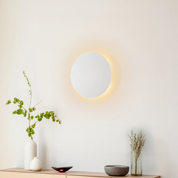 TK Lighting Aplică Lunia New, albă, Ø 30 cm, reglabil, Alb, Camera de zi / sufragerie, Metal