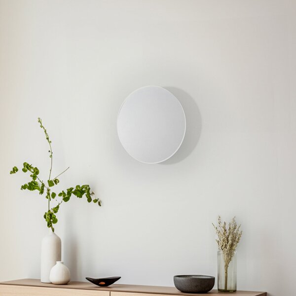 TK Lighting Aplică Lunia New, albă, Ø 30 cm, reglabil, Alb, Camera de zi / sufragerie, Metal