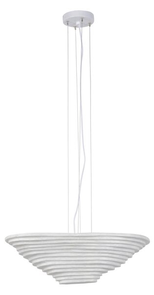 Forestier Nebulis S lampă suspendată, lungime 58 cm, reglabil, Alb, Camera de zi / sufragerie, Țesătură / Textil, Design