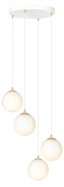Emibig Royal lampă suspendată 4x10 W alb-auriu 1244/4