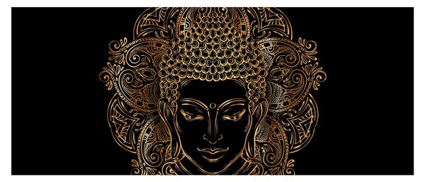 Tablou - Buddha auriu (120x50 cm)