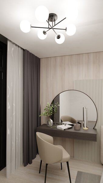 Emibig Roma lampă de tavan 6x10 W negru 1232/6