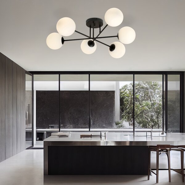 Emibig Roma lampă de tavan 6x10 W negru 1232/6