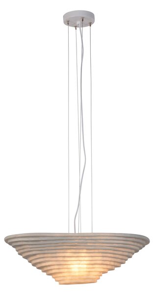 Forestier Nebulis S lampă suspendată, lungime 58 cm, reglabil, Alb, Camera de zi / sufragerie, Țesătură / Textil, Design