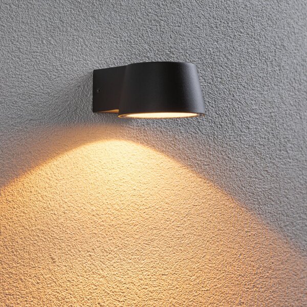 Paulmann Lampa LED pentru exterior Capea, antracit, aluminiu, IP44, Negru, Metal, Modern
