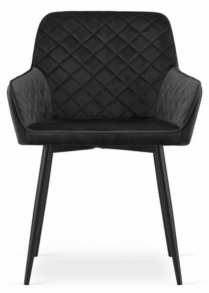 OFERTA Scaun de catifea negru NOLA II. calitate secundara