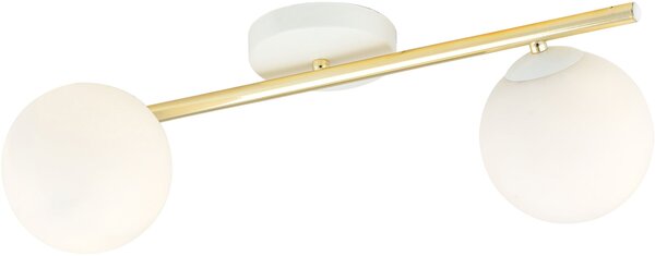 Emibig Splendi lampă de tavan 2x10 W alb-auriu-opal 1249/2