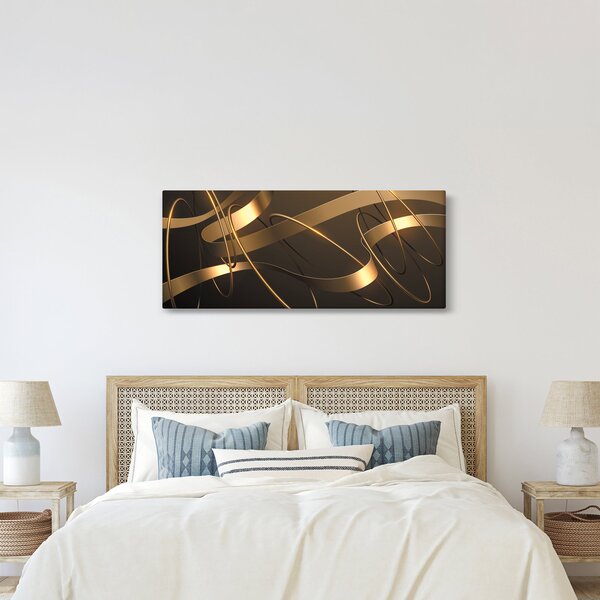 Tablou - Panglici de bronz (120x50 cm)