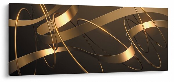 Tablou - Panglici de bronz (120x50 cm)
