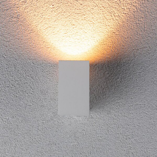 Paulmann LED lumina de perete în aer liber Flame, alb, Alb, Metal, Perete unghiular