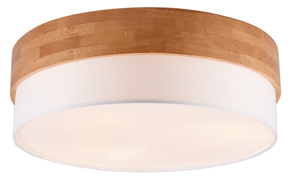 Trio Lighting Plafonieră Seasons lemn/alb Ø 50 cm, reglabil, Lemn, Camera de zi / sufragerie, Lemn