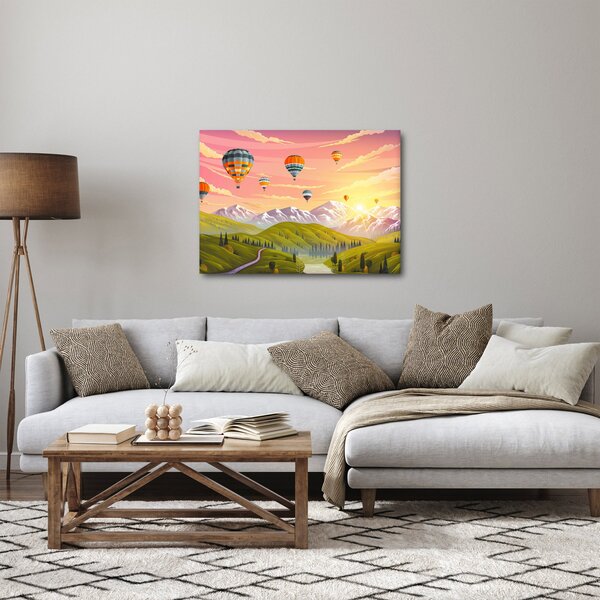 Tablou - Baloane deasupra unui peisaj (70x50 cm)