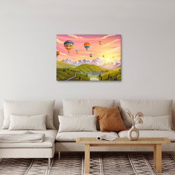 Tablou - Baloane deasupra unui peisaj (70x50 cm)