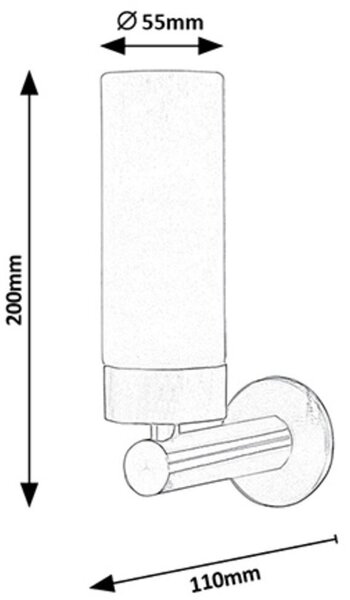 Rabalux Betty lampă de perete 1x4 W alb-maro 5745
