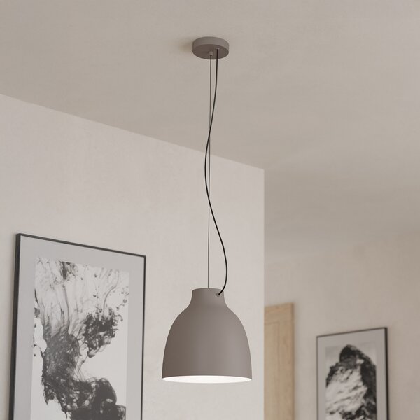 EGLO Lampă suspendată Camasca, 1 lumină, Ø 28 cm, maro, reglabil, Maro / Rugină, Camera de zi / sufragerie, Metal, Modern