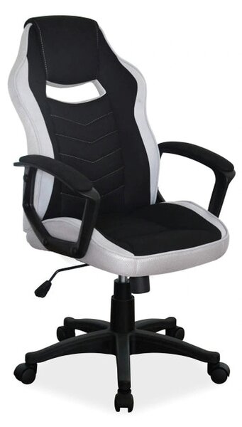 Scaun birou CAMARO, negru/gri, stofă, 59x49x106 cm