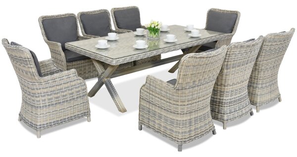 Mobilier terasă London pentru 8 persoane Garden Point antracit