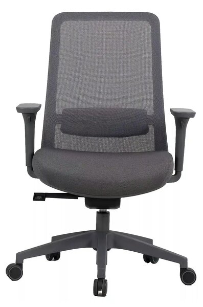 Scaun birou Q-718, gri, plasă