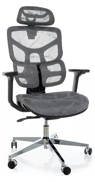 Scaun birou EQ-1, gri, plasă, 71x48x112 cm