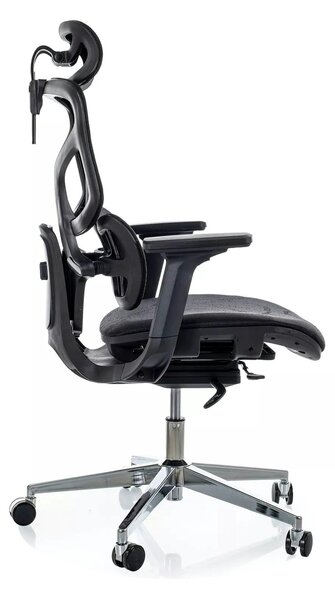 Scaun birou EQ-1, negru, plasă, 71x48x112 cm