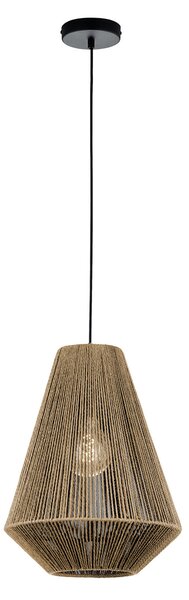 HELL Lampă suspendată din hârtie, maro, Ø 33 cm, reglabil, Maro / Rugină, Camera de zi / sufragerie, Hârtie / Carton, Scandinavă