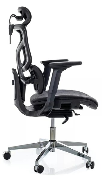 Scaun birou EQ-1, negru, plasă, 71x48x112 cm