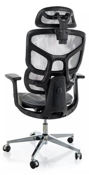 Scaun birou EQ-1, gri, plasă, 71x48x112 cm