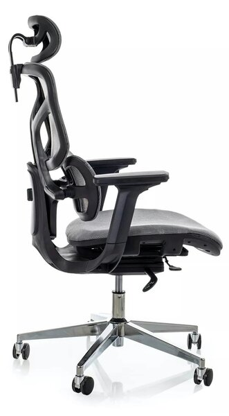 Scaun birou EQ-1, gri, plasă, 71x48x112 cm