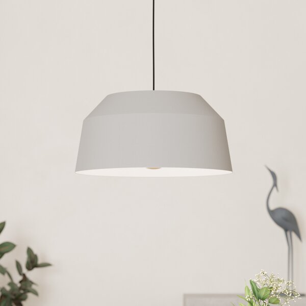 EGLO Suspensie Contrisa în gri, cu o singură lumină, Ø 38 cm, reglabil, Gri, Camera de zi / sufragerie, Metal, Scandinavă