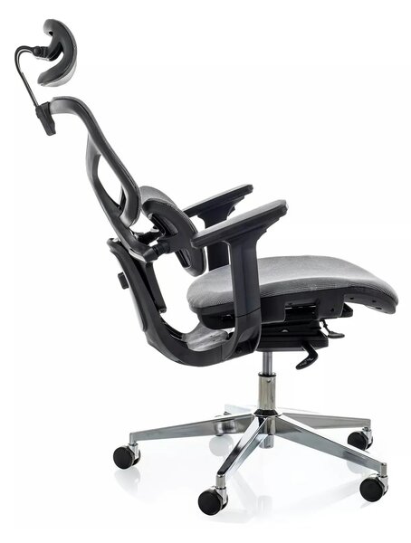 Scaun birou EQ-1, gri, plasă, 71x48x112 cm