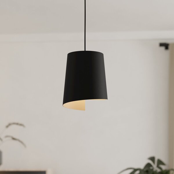 EGLO Lampă suspendată Bolivia negru/nisip, 1 lumină, reglabil, Negru, Camera de zi / sufragerie, Metal, Modern