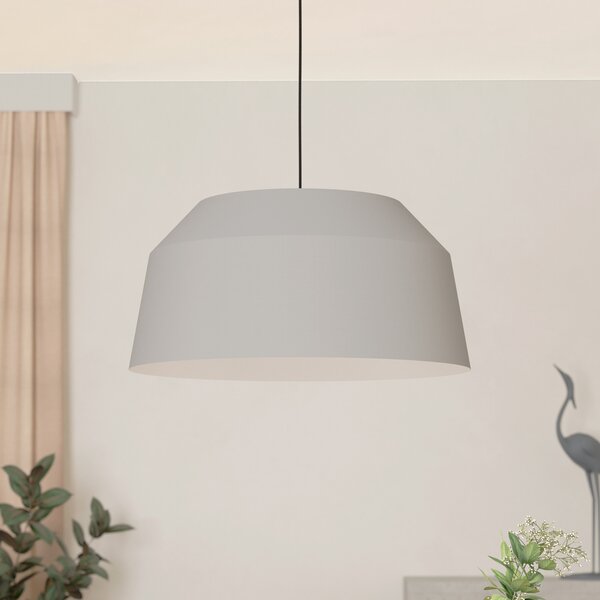 EGLO Suspensie Contrisa în gri, cu o singură lumină, Ø 52 cm, reglabil, Gri, Camera de zi / sufragerie, Metal, Scandinavă