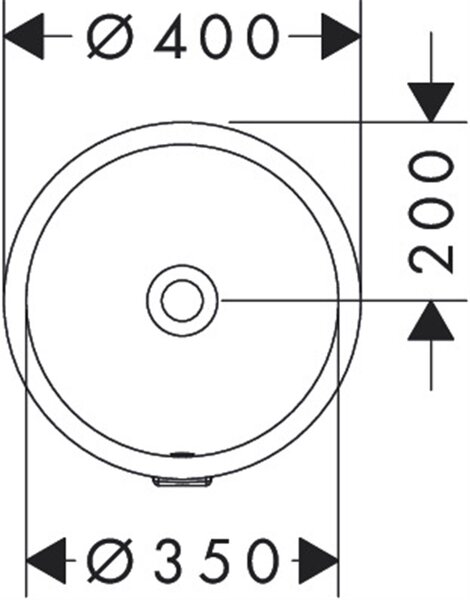 Hansgrohe Xuniva S lavoar 35x35 cm rotund sub blat alb luciu 60151450
