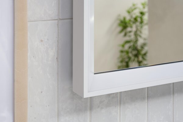 Hansgrohe Xarita E oglindă 80.6x70.6 cm dreptunghiular cu iluminare cu covoraș de încălzire alb 54996700